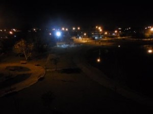 Parque antes da melhoria na iluminação