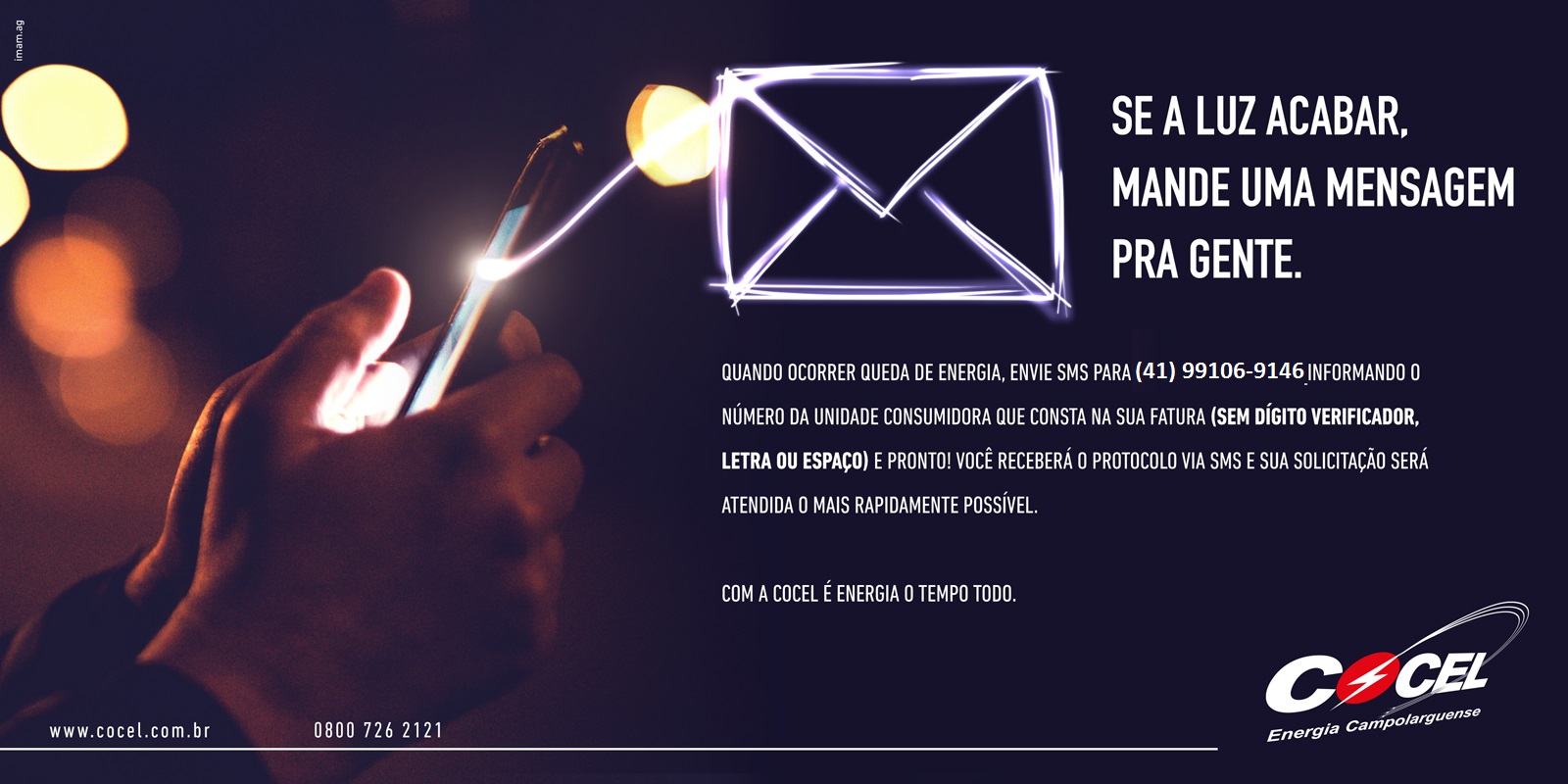 Cocel passa a utilizar SMS na comunicação com seus consumidores