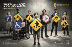 capa da propagando sobre o maio amarelo utilizada para divulgação na cocel