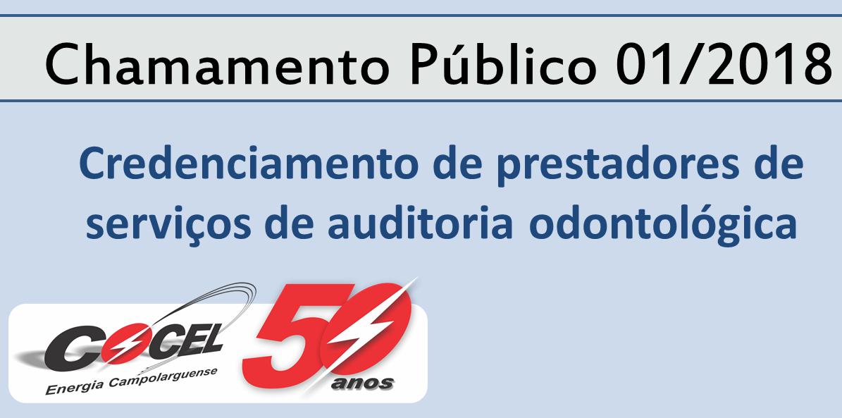 Inscrições prorrogadas até 30/11/18