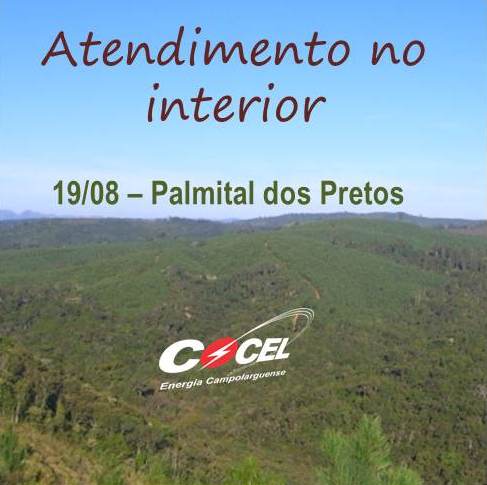 Palmital dos Pretos recebe atendimento itinerante da Cocel na quinta-feira (19)