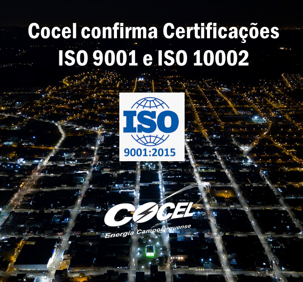 Cocel confirma Certificações ISO 9001 e 10002