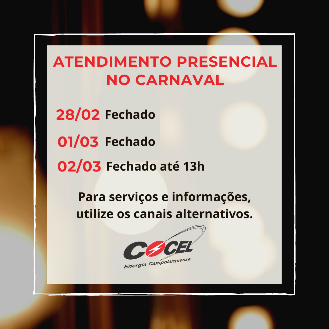 Aviso sobre expediente no Carnaval