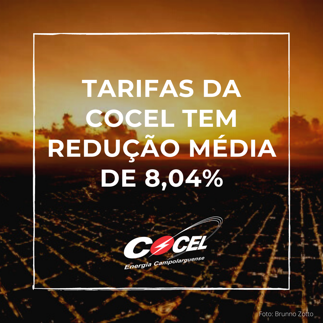 Tarifas da Cocel tem redução média de 8,04%