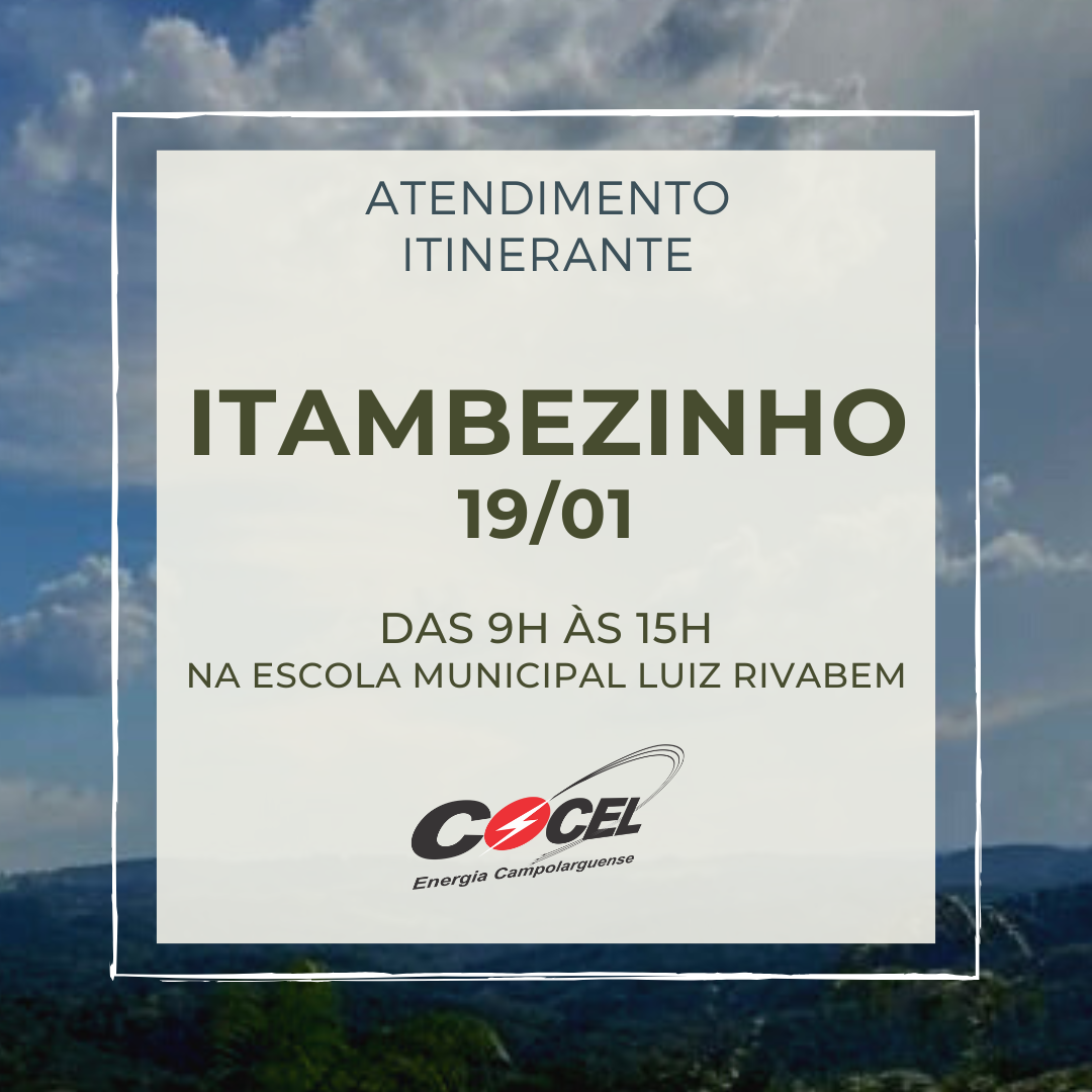 Itambezinho recebe atendimento itinerante da Cocel em 19/01