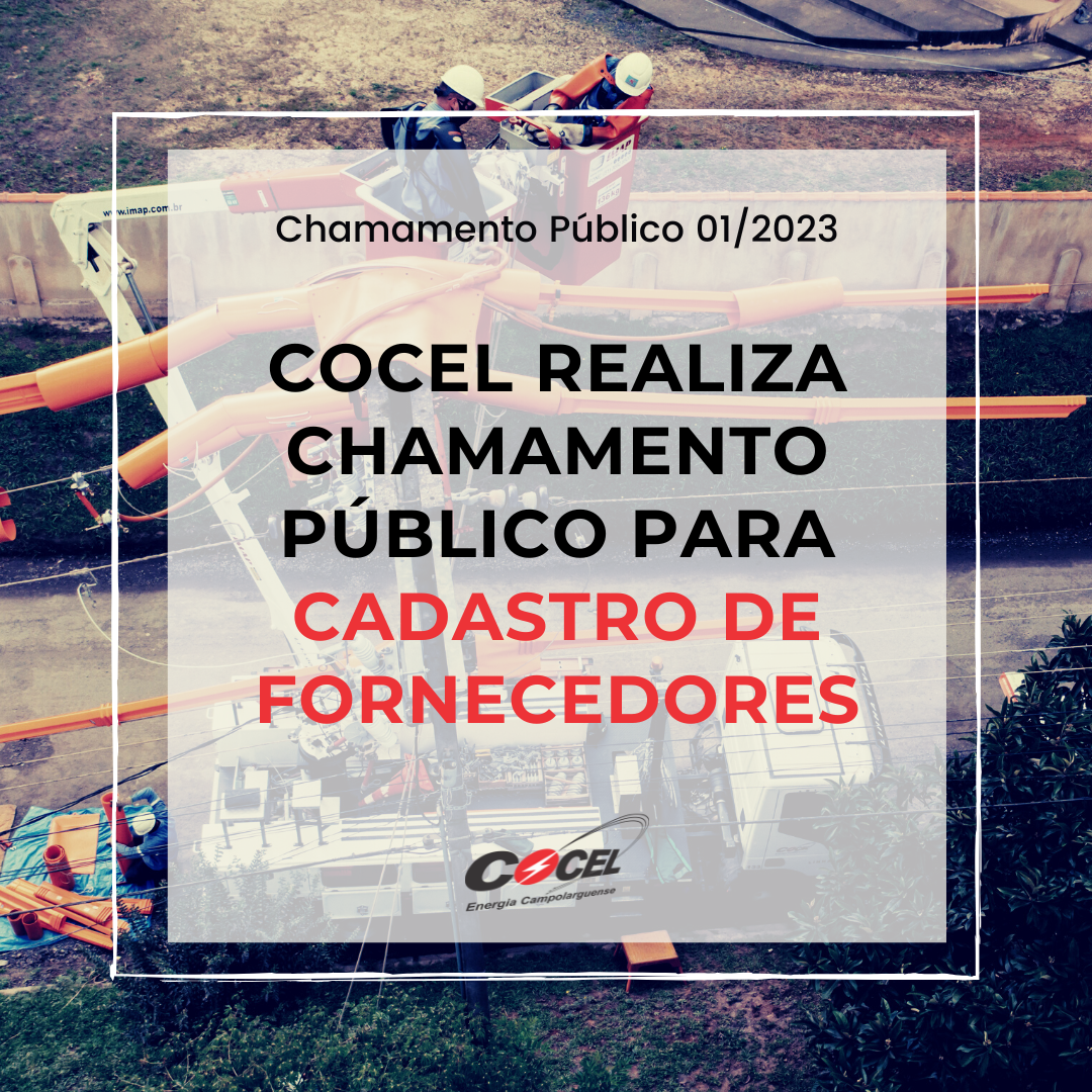 Chamamento Público para cadastro de fornecedores