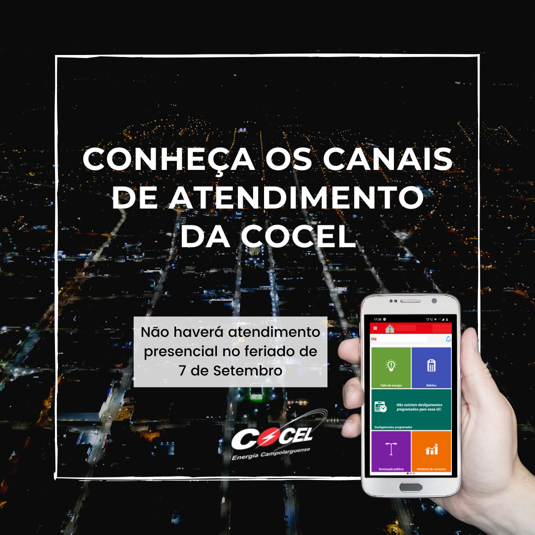 Atendimento presencial estará fechado no feriado