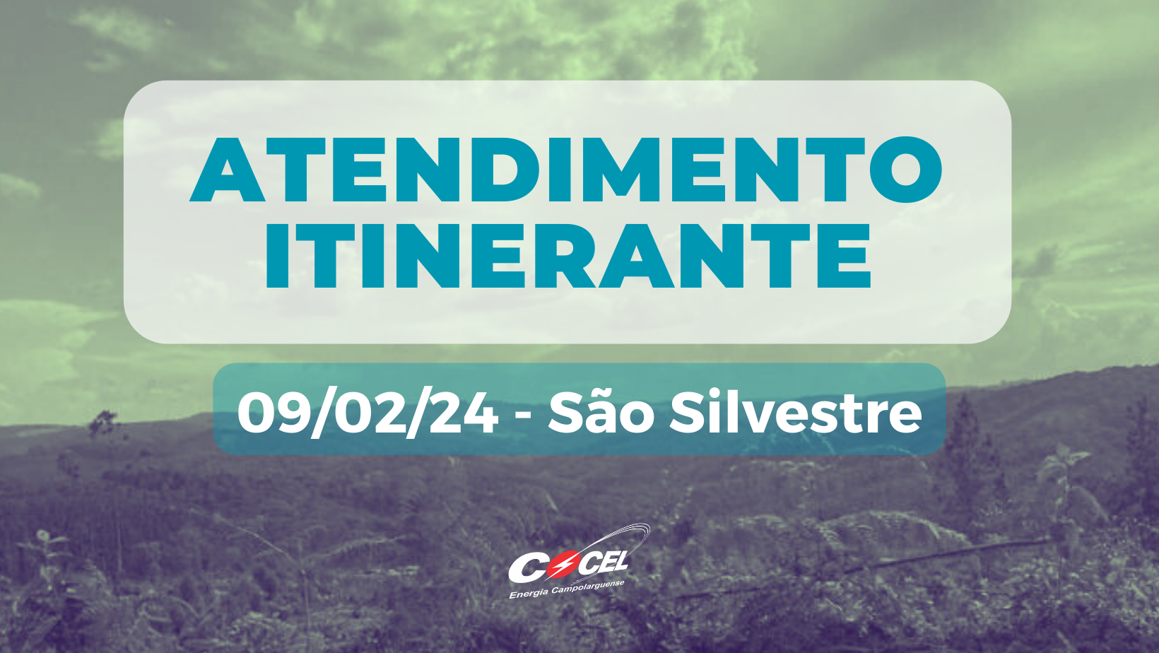 Atendimento itinerante estará São Silvestre em 09/02