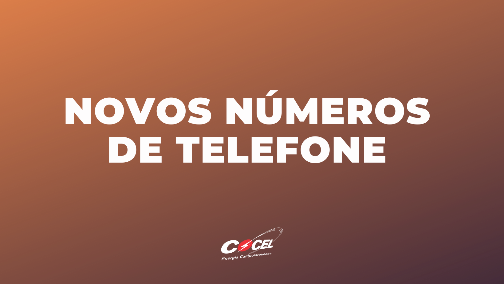 Mudança nos ramais diretos dos setores