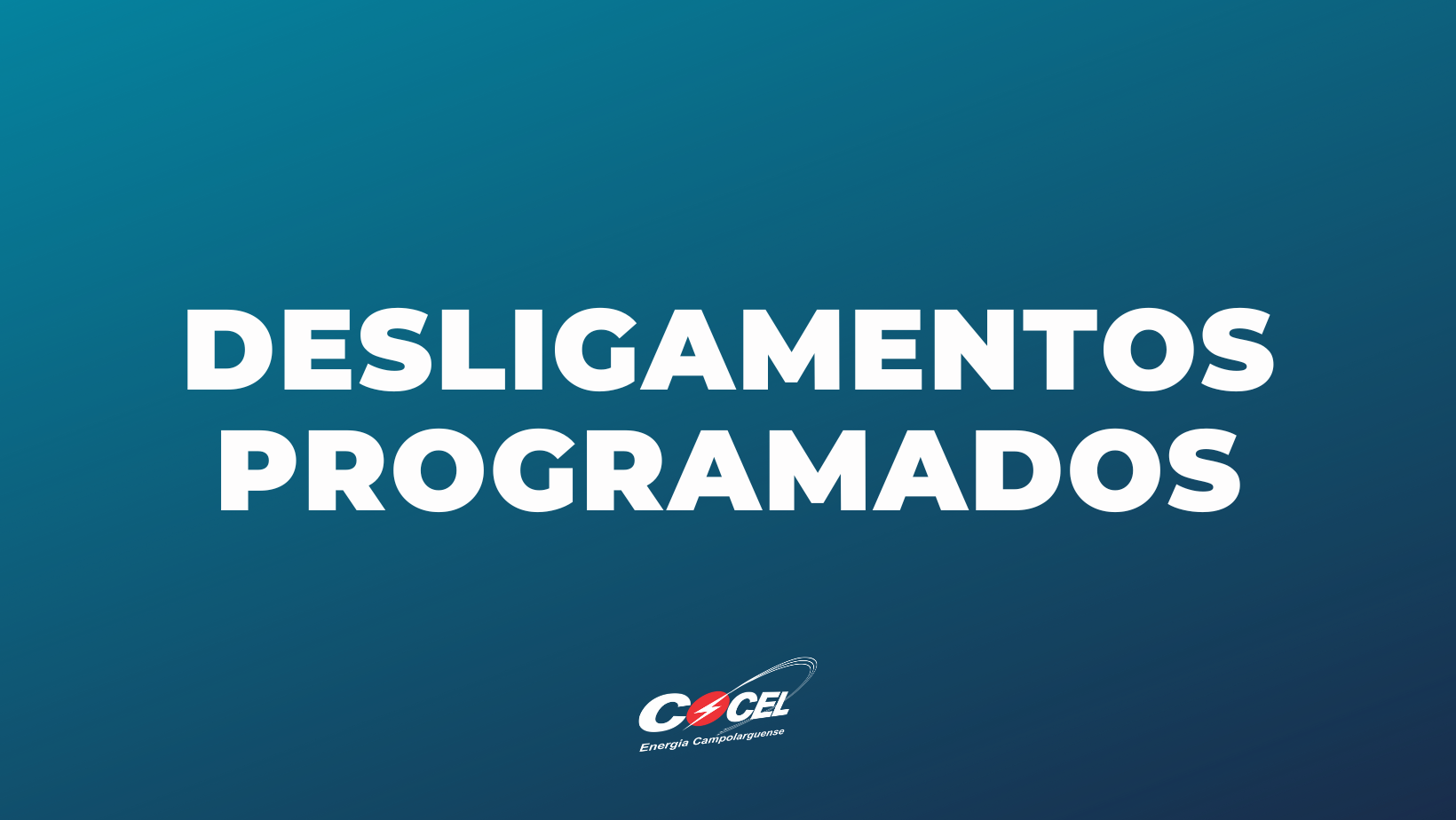 Desligamentos programados para agosto
